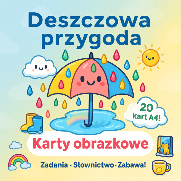 Karty obrazkowe "Deszczowa przygoda"