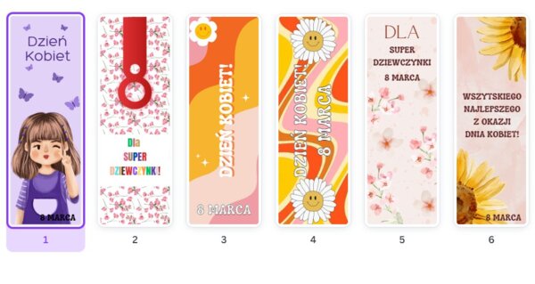 Dzień Kobiet - zakładki do książek