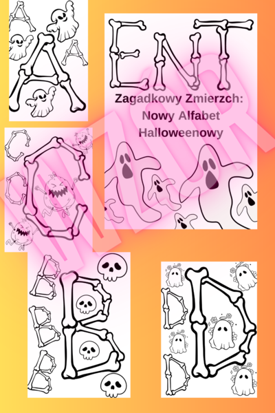 Alfabet na Halloween - Kolorowanki