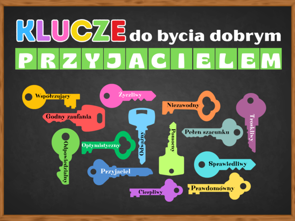 KLUCZE do bycia dobrym PRZYJACIELEM - zestaw materiałów edukacyjnych