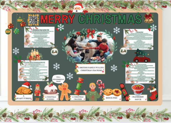 🎄 Mega Zestaw „Merry Christmas” po angielsku! 47 stron: Gazetka + Quiz + Listening+Odpowiedzi🎄