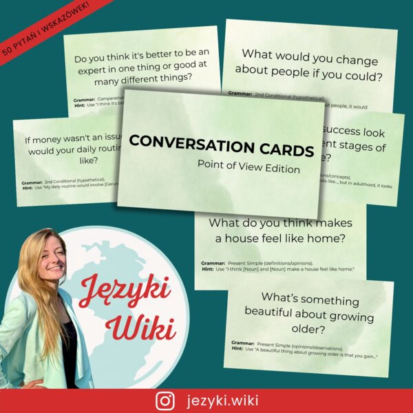 Point of View Edition - Conversation Cards. Karty konwersacyjne Języki Wiki