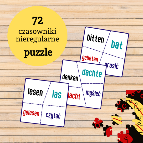 Niemiecki - Czasowniki nieregularne | Unregelmäßige Verben | Puzzle
