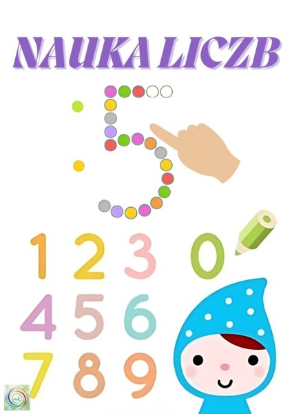NAUKA LICZB. PRZYGOTOWANIE RĘKI DO NAUKI PISANIA. ZBAWA LICZBAMI. SZABLONY DO MALOWANIA PALCAM, WYKLEJANIA PLASTELINĄ.