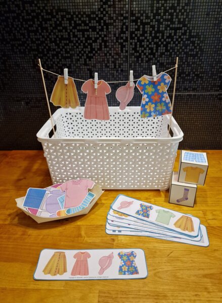 Układanka lewopółkulowa - rozwieszamy pranie