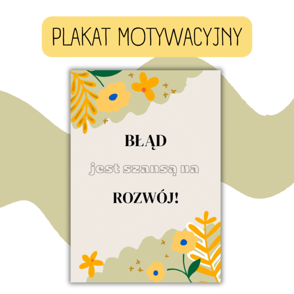 Plakat "Błąd jest szansą na rozwój."