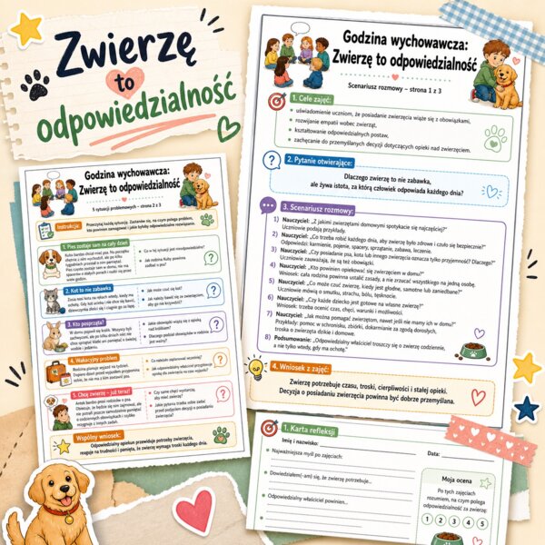 Godzina wychowawcza. Zwierzę to odpowiedzialność