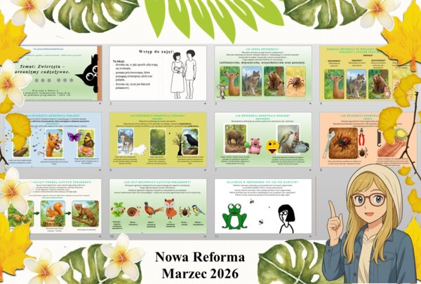 Prezentacja multimedialna w PowerPoint do edycji „Zwierzęta - organizmy cudzożywne” wykonana na podstawie podręcznika „Przyroda” Nowa Era. Przyroda 4. Dział „Jak działają organizmy?".