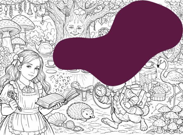 Kolorowanka - Alicja w Krainie Czarów