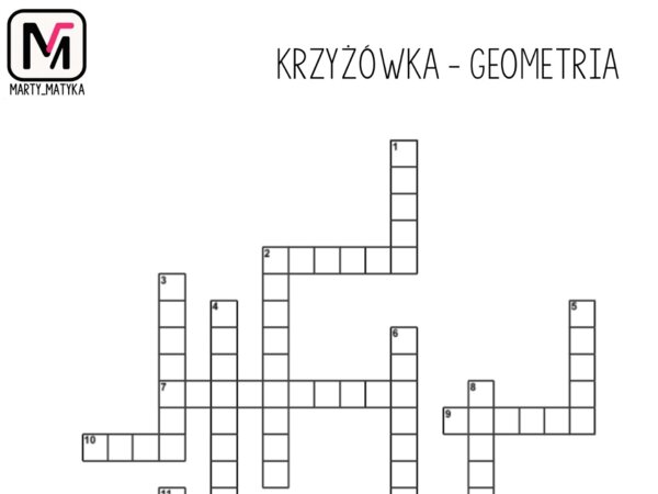 KRZYŻÓWKA geometria. Kąty, proste, odcinki, punkty. Klasa 5. Klasa 6. Klasa 7. Klasa 8. Powtórzenie