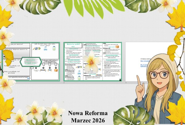 Mały zestaw na jedną lekcję: sketchnotka/notatka/przypomnienie dla nauczyciela, karta pracy plus gratisowa prezentacja multimedialna „Materia wokół nas” w pdf. Przyroda "Odkrywam przyrodę". Klasa 4. Dział „Obserwuję zjawiska przyrodnicze".