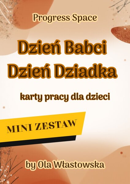 Dzień Babci i Dziadka - Mini zestaw kart pracy dla dzieci