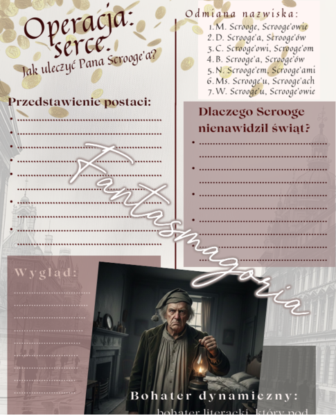 Ch. Dickens "Opowieść wigilijna". Operacja serce. Jak uleczyć Pana Scrooge'a? Charakterystyka bohatera dynamicznego.
