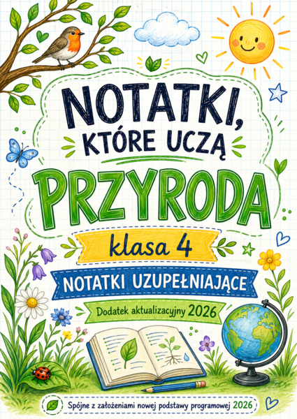 Notatki, które uczą – PRZYRODA klasa 4 - Dodatek aktualizacyjny 2026