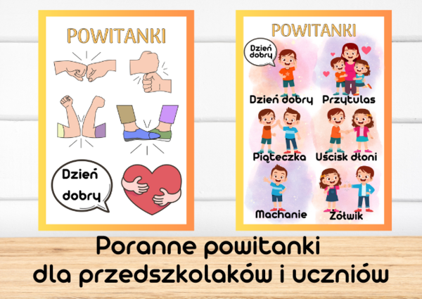 Powitanki - dla klasy i przedszkolaków - 2 plakaty
