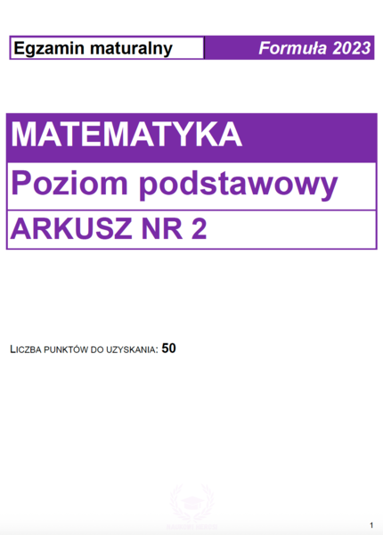 Arkusz próbny z matematyki nr 2