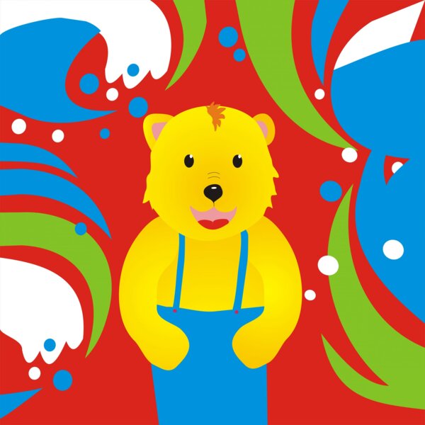 Przedszkole: Grafika do obrazu na płótnie (canvas) - portret Niedźwiedzia