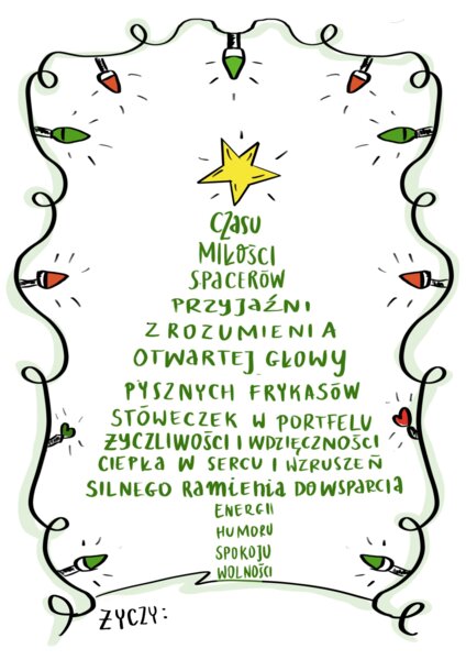 Życzenia do kartki świątecznej