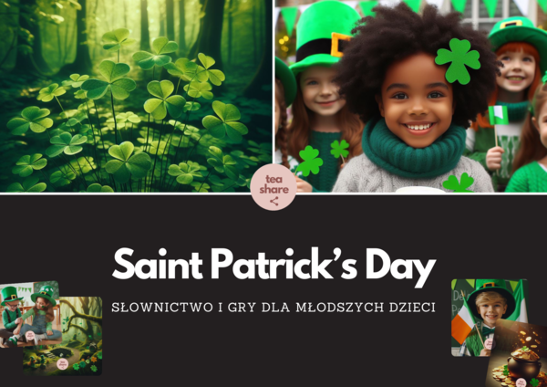 Saint Patrick's Day słownictwo dla młodszych dzieci z kodami QR