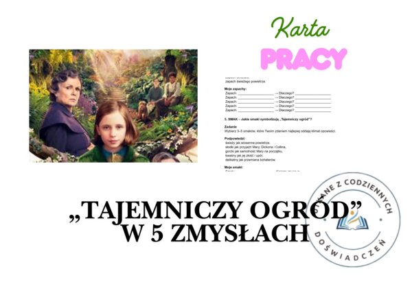 KARTA PRACY – „Tajemniczy ogród” w 5 zmysłach