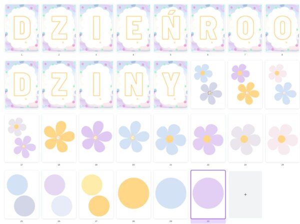 Dzień rodziny - girlanda + kwiatki