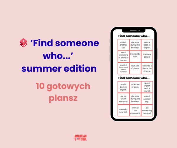 Find someone who- summer edition, gra, zabawa, integracja