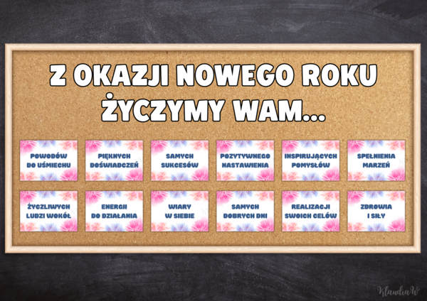 „Z okazji Nowego Roku życzymy Wam...” - gazetka z życzeniami na Nowy Rok