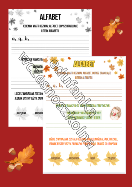 Jesienny alfabet