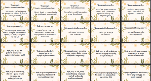 Hasła motywujące na Nowy Rok 2025
