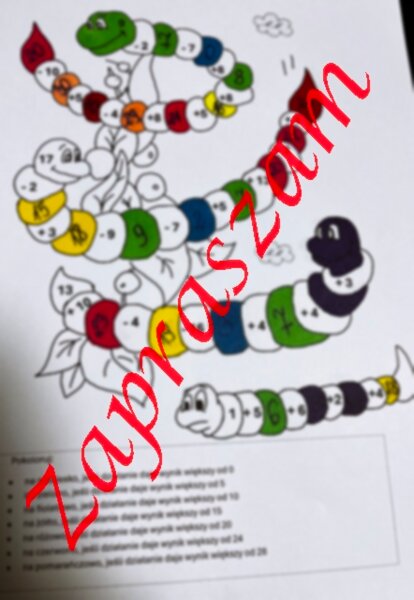 Wąż matematyczny - dodawanie i odejmowanie do 30