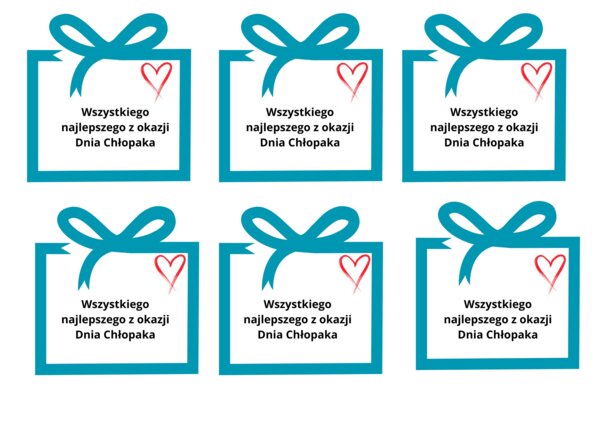 Dzień chłopaka, mini życzenia do paczki