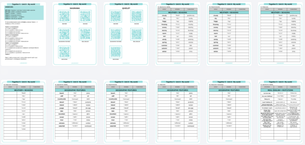 Together 5, Unit 8 - słownictwo