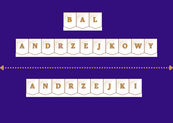 ANDRZEJKI – biblioteka – świetlica – przedszkole – GIRLANDA – gazetka – wersja 1