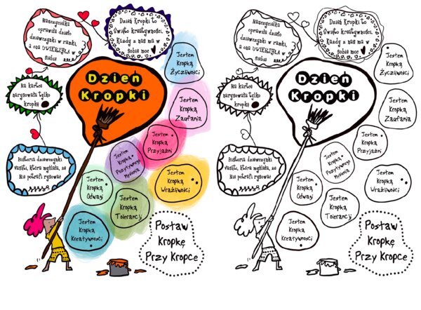 Dzień Kropki - plakat motywujący - „Postaw Kropkę przy Kropce”