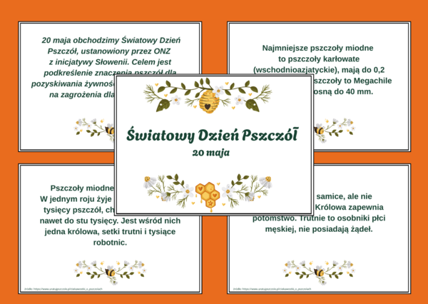 DZIEŃ PSZCZÓŁ – ciekawostki o pszczołach – wiosna – GAZETKA – biblioteka – świetlica – 13 stron – wersja 2