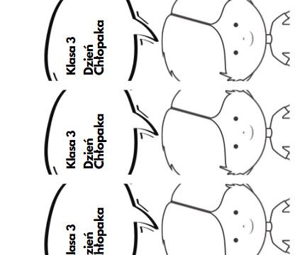 Zakładka na Dzień Chłopaka Klasa 3