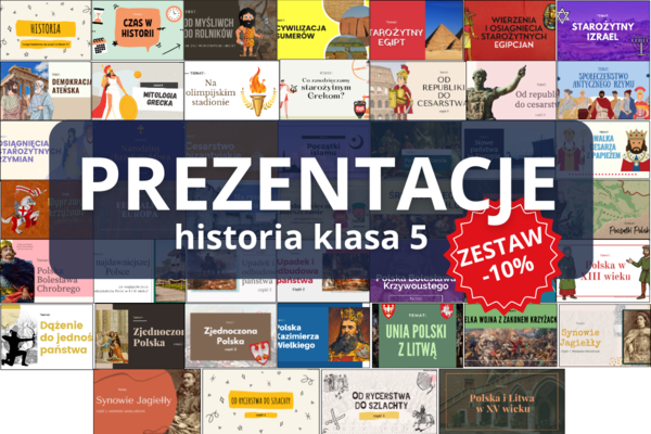 Historia klasa 5 - ZESTAW prezentacji na cały rok