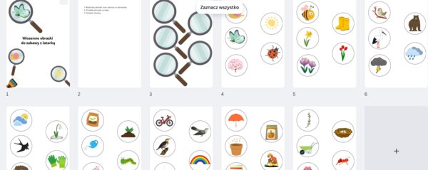 Zabawa z latarką - oznaki wiosny