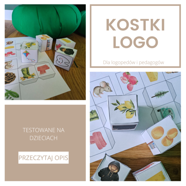 KOSTKI LOGO - pomoc dla logopedów i terapeutów [głoski syczące, szumiące i opozycje]