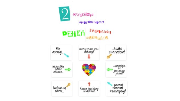 Gazetka szkolna (Autyzm) - 2 kwietnia Międzynarodowy Dzień Świadomości Autyzmu