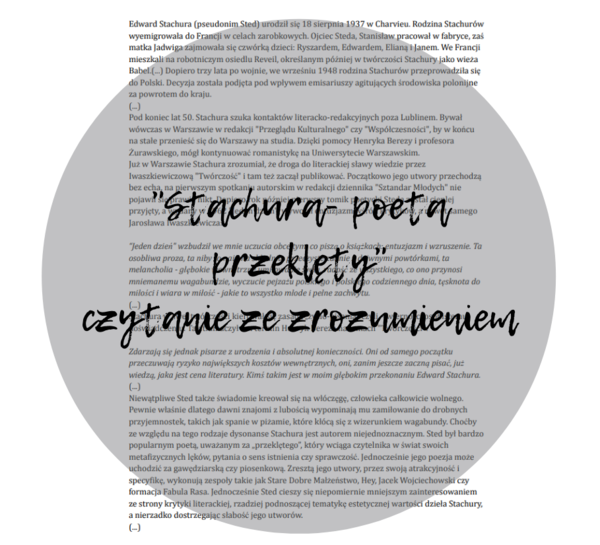 "Stachura- poeta przeklęty"