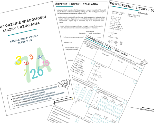 Powtórzenie: Liczby i działania klasa 7 i 8