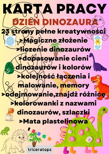 Karta pracy Dzień dinozaura.