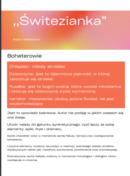 Notatka ,,Świtezianka"