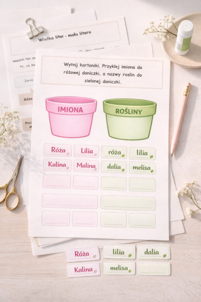 Materiał ćwiczeniowy z języka polskiego – Róża i róża