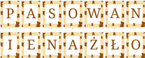 Pasowanie na żłobkowicza- Napis, girlanda