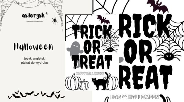 Halloween - plakat do wydruku - trick or treat