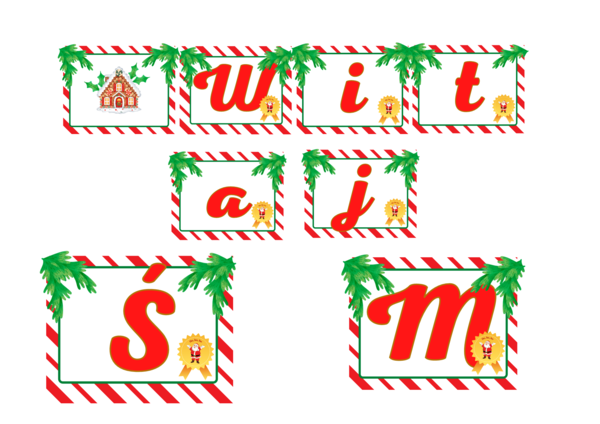 Napis - "Witaj Święty Mikołaju" - Cena promocyjna!