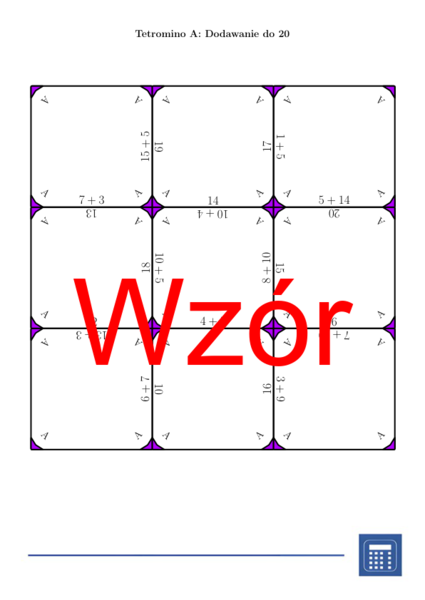 Tetromino - Dodawanie do 20 | matematyka
