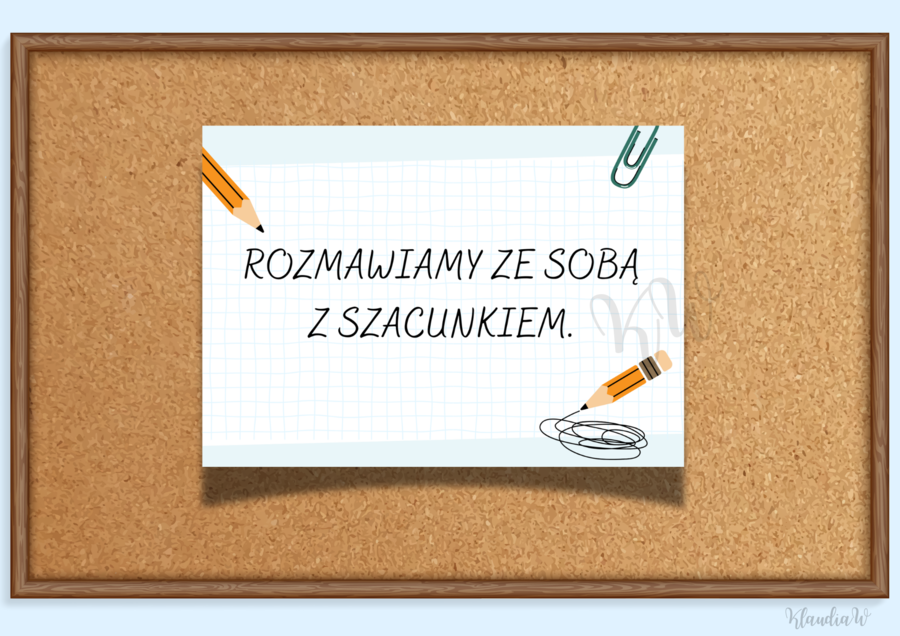 Zasady klasowe „W NASZEJ KLASIE…” - wersja 1